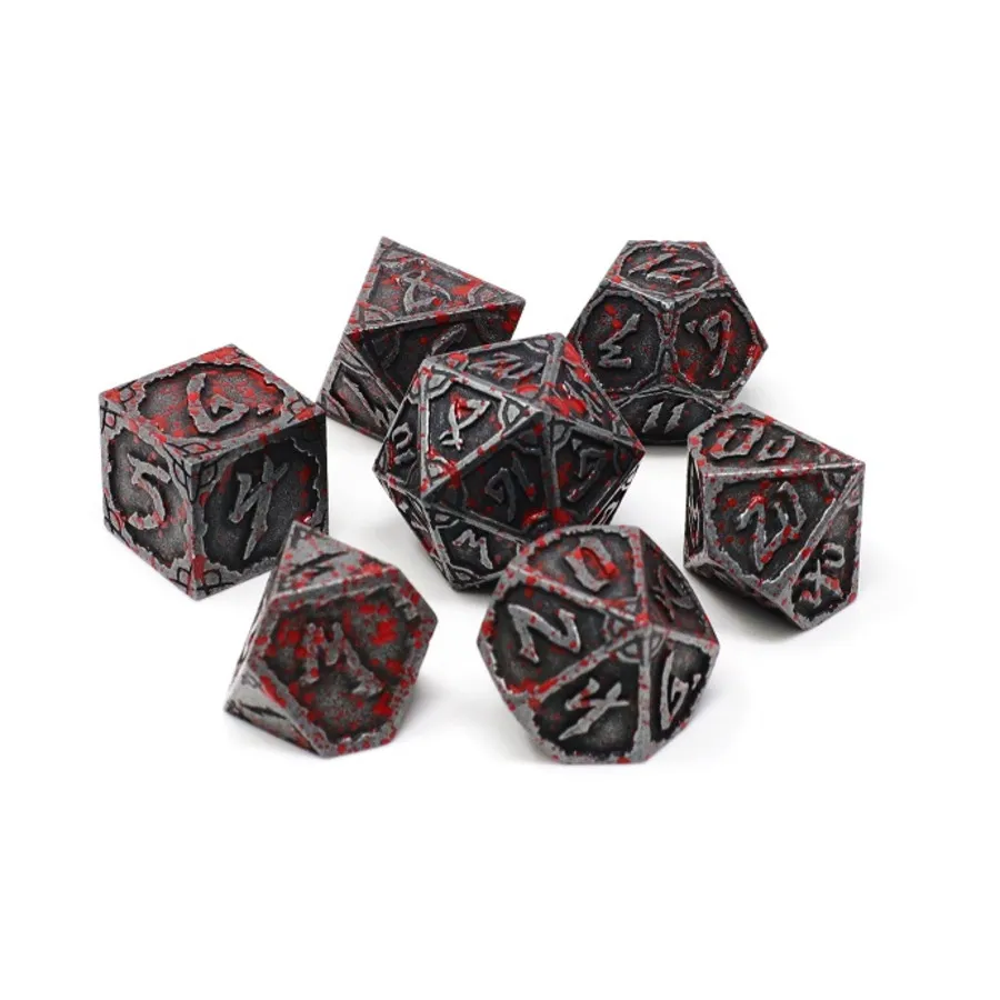 Полиэтиленовый набор разрушителя порчи — Кровавая гибель (7), Metal Poly Dice Sets (Die Hard Dice)
Полиэтиленовый набор разрушителя порчи — Кровавая гибель (7), Metal Poly Dice Sets (Die Hard Dice)