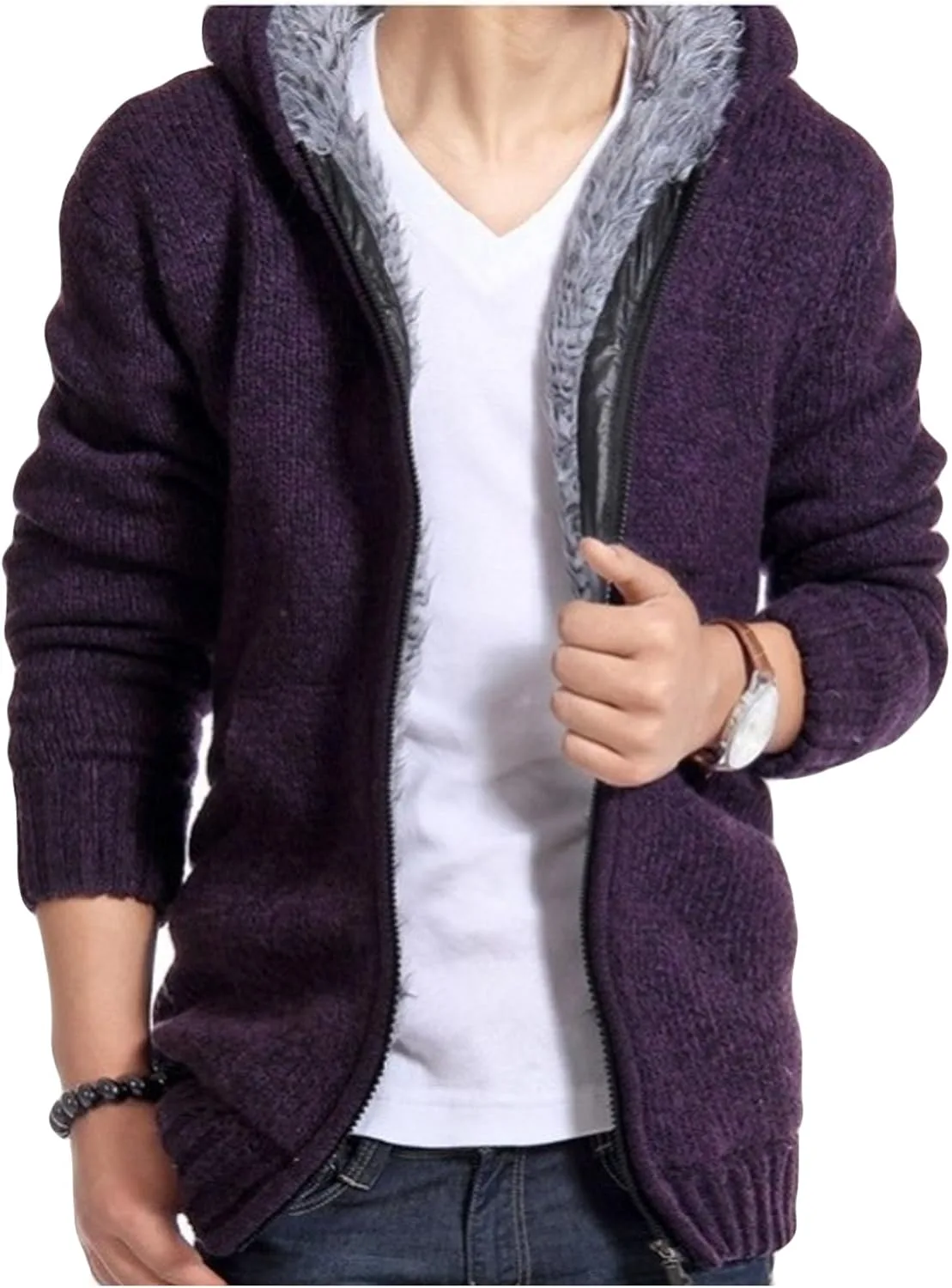 Мужской вязаный кардиган на молнии с карманами Legou
Мужской вязаный кардиган на молнии с карманами Legou