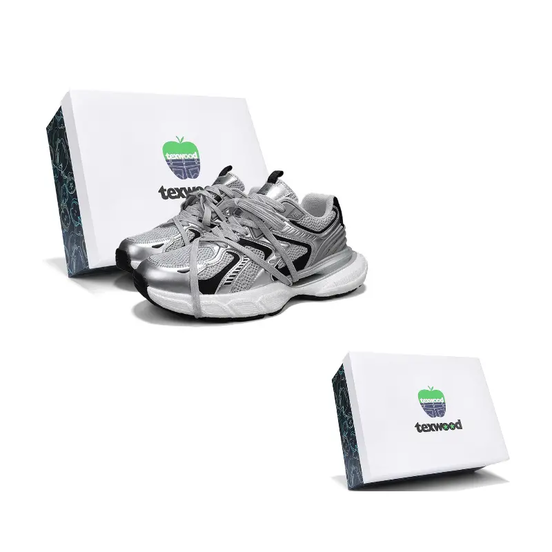 TEXWOOD Скользоустойчивые, износостойкие, дышащие, увеличивающие рост массивные низкие кроссовки мужские бело-серые, цвет White Gray 
TEXWOOD Скользоустойчивые, износостойкие, дышащие, увеличивающие рост массивные низкие кроссовки мужские бело-серые, цвет White Gray