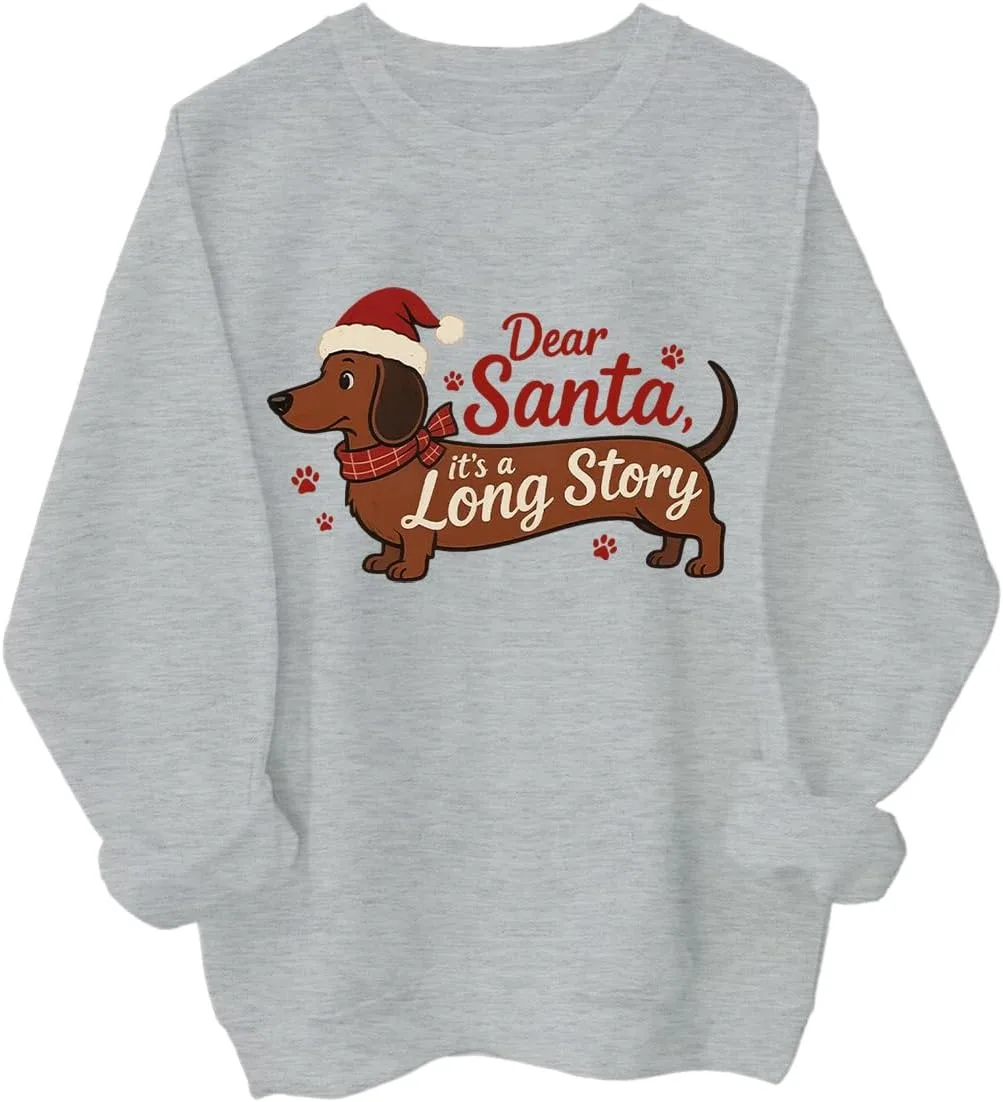 Толстовка с таксой "Дорогой Санта, это долгая история" Racsea
Толстовка с таксой "Дорогой Санта, это долгая история" Racsea