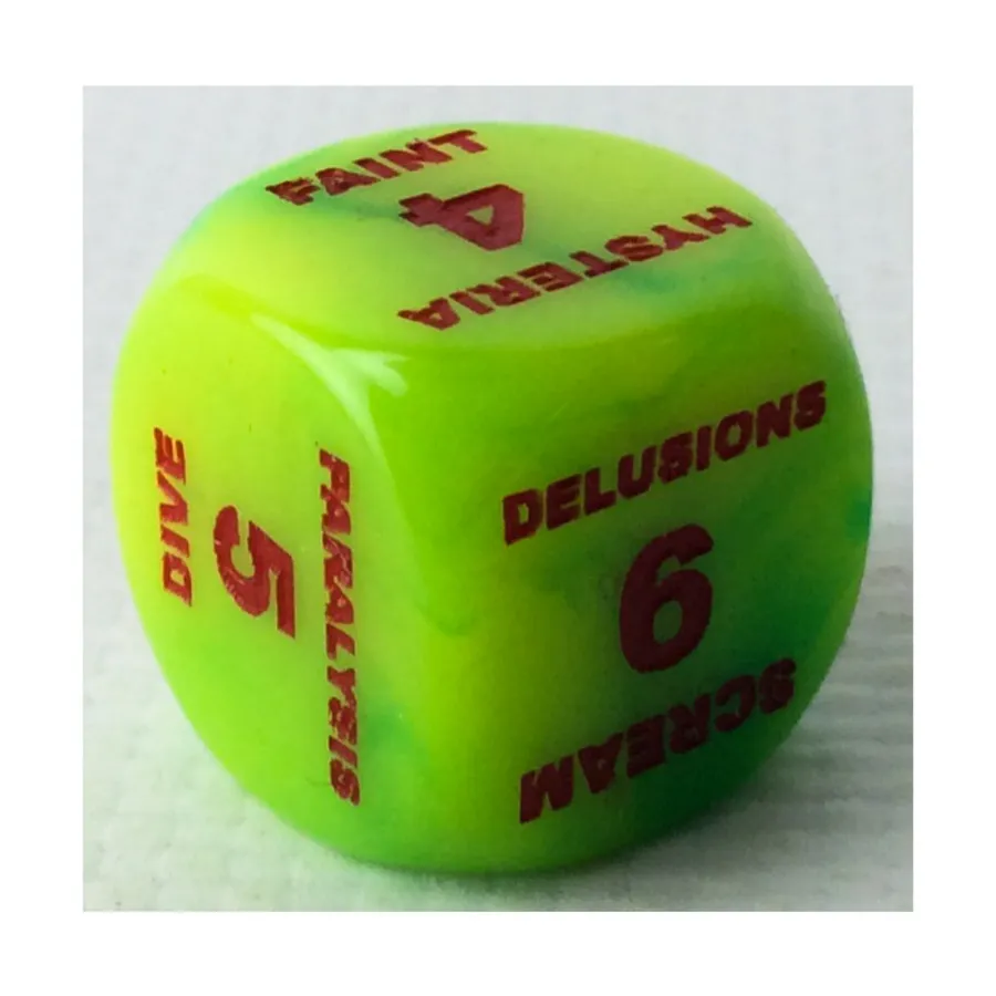 Кубик безумия и шока — мраморный токсик, Insanity & Shock and Assorted Dice
Кубик безумия и шока — мраморный токсик, Insanity & Shock and Assorted Dice