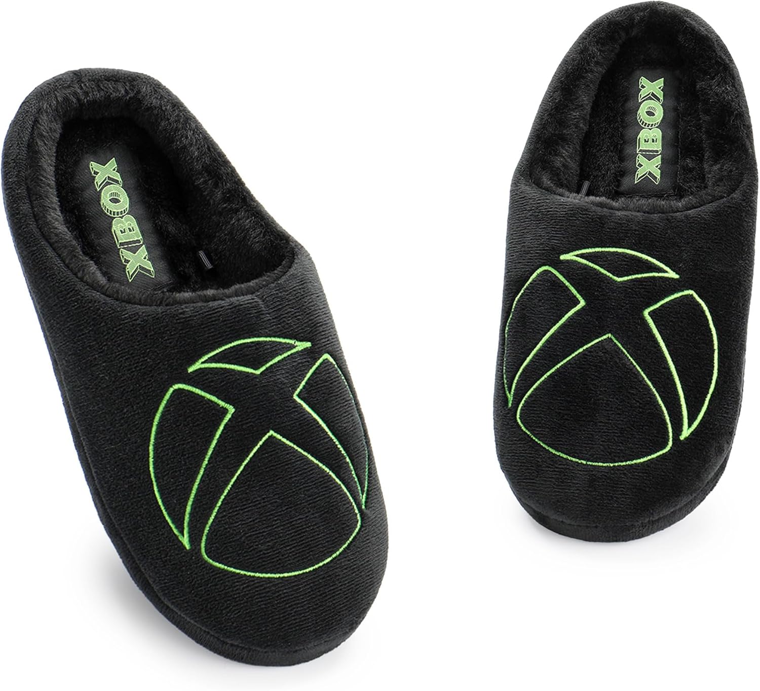 Мужские тапочки Xbox с логотипом для игр, модель мюли на процессоре, черный велюр, с меховой подкладкой, домашняя обувь для взрослых
Мужские тапочки Xbox с логотипом для игр, модель мюли на процессоре, черный велюр, с меховой подкладкой, домашняя обувь для взрослых