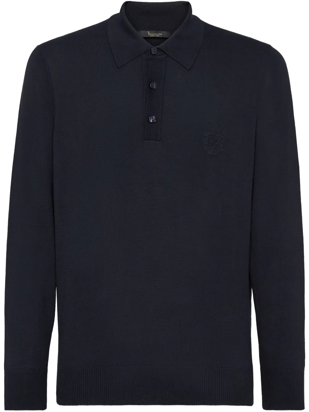 Джемпер с вышитым логотипом Billionaire, синий
Джемпер с вышитым логотипом Billionaire, синий