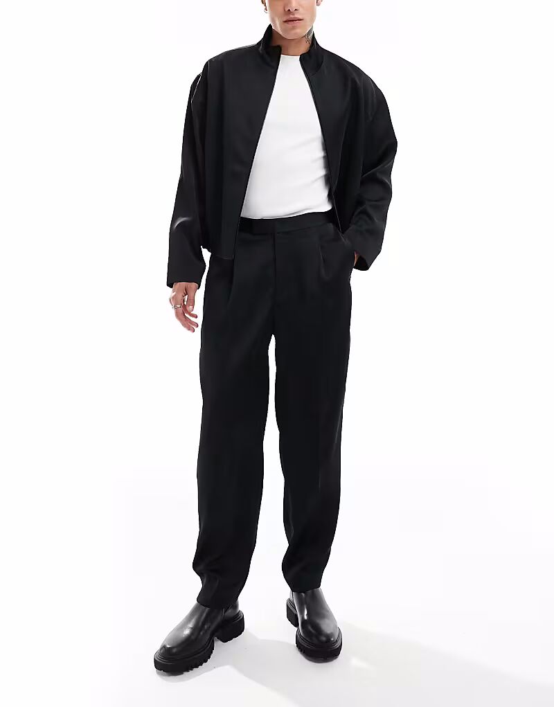 Элегантные зауженные брюки свободного кроя ASOS DESIGN из черного атласа с эластичной талией
Элегантные зауженные брюки свободного кроя ASOS DESIGN из черного атласа с эластичной талией