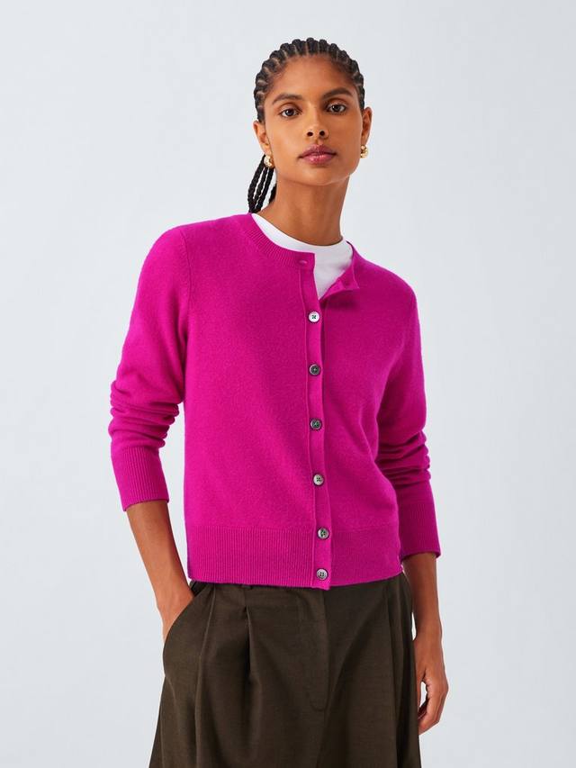 Кашемировый кардиган с воротником-стойкой John Lewis, Pink
Кашемировый кардиган с воротником-стойкой John Lewis, Pink