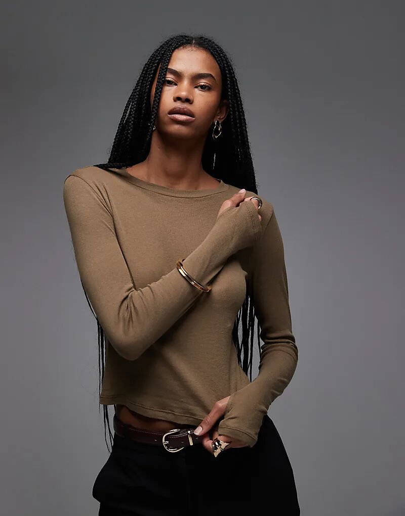 Топ ASOS DESIGN с вырезом для большого пальца, облегающий силуэт, оливковый
Топ ASOS DESIGN с вырезом для большого пальца, облегающий силуэт, оливковый