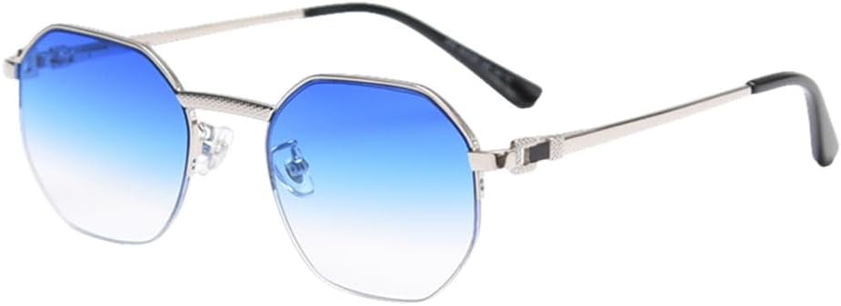 Солнцезащитные очки Blue Polygon для женщин, полуободковые металлические очки для мужчин, восьмиугольные линзы с градиентом, защита от УФ-излучения UV400 generic, Silver With Blue
Солнцезащитные очки Blue Polygon для женщин, полуободковые металлические очки для мужчин, восьмиугольные линзы с градиентом, защита от УФ-излучения UV400 generic, Silver With Blue
