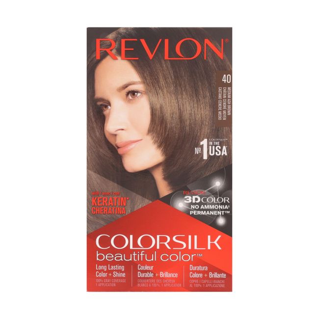 Кератиновая краска для волос Colorsilk Revlon, цвет 40
Кератиновая краска для волос Colorsilk Revlon, цвет 40