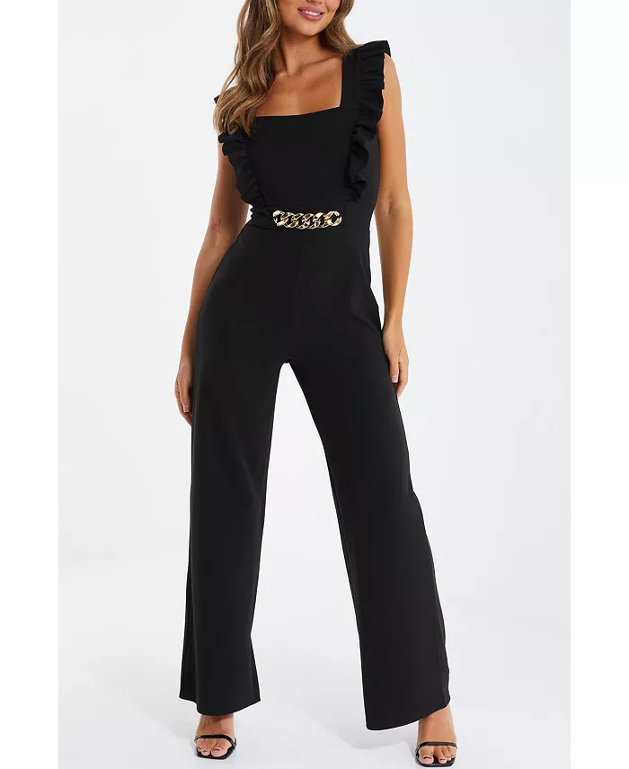 Женский комбинезон Scuba Crepe с цепочкой и рюшами спереди QUIZ, черный
Женский комбинезон Scuba Crepe с цепочкой и рюшами спереди QUIZ, черный