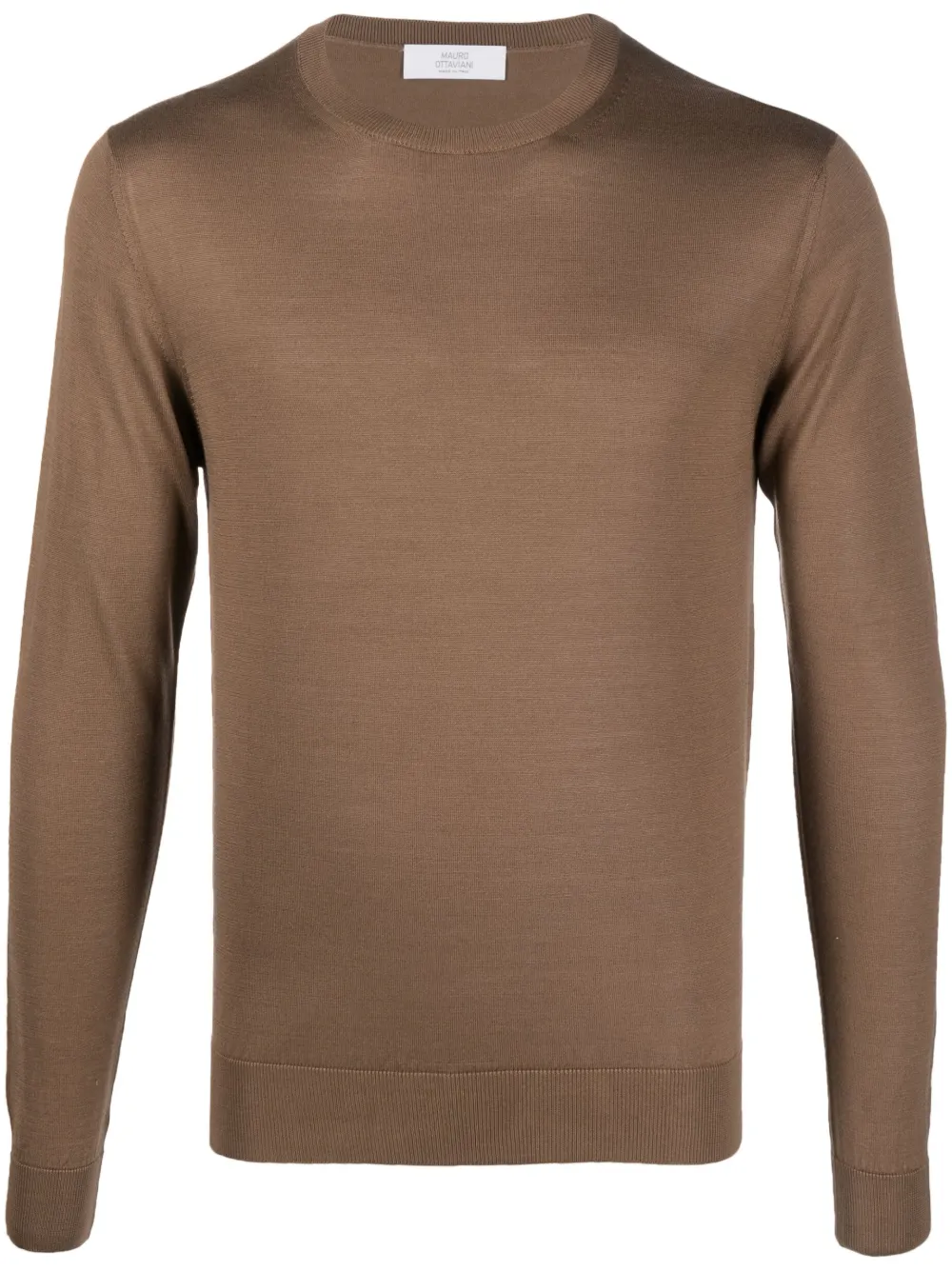 Шелковая футболка с круглым вырезом Mauro Ottaviani, коричневый 
Шелковая футболка с круглым вырезом Mauro Ottaviani, коричневый