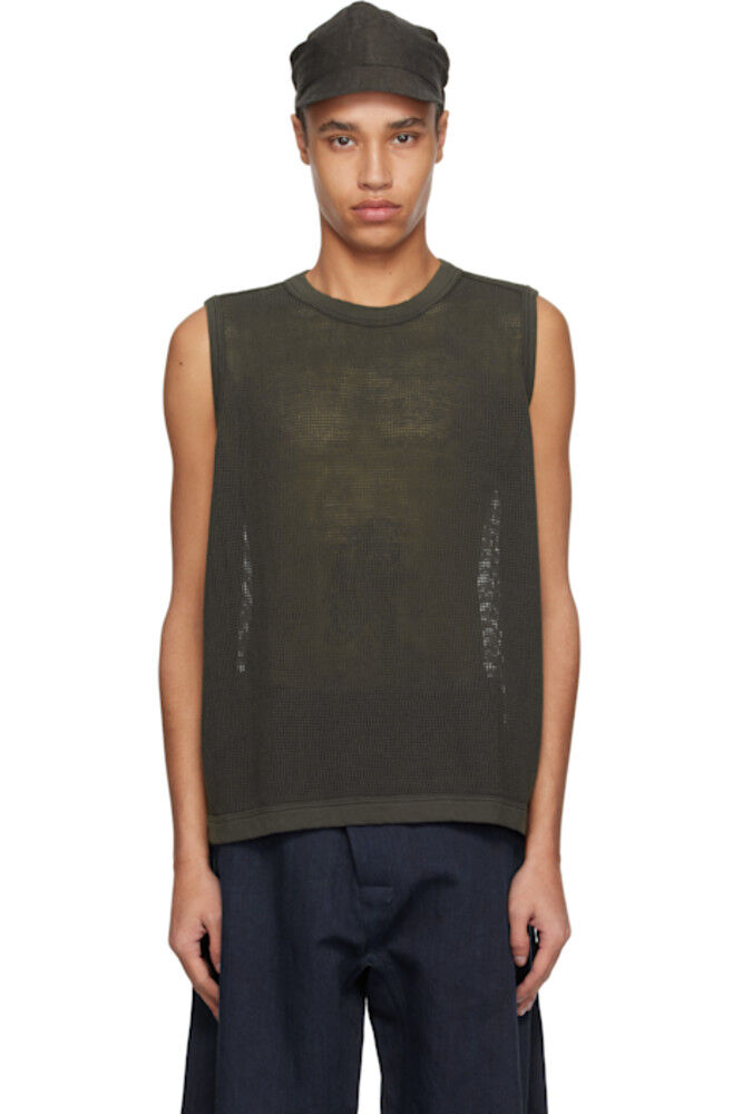 Серый сетчатый трикотажный топ O-Project Jan-Jan Van Essche
Серый сетчатый трикотажный топ O-Project Jan-Jan Van Essche