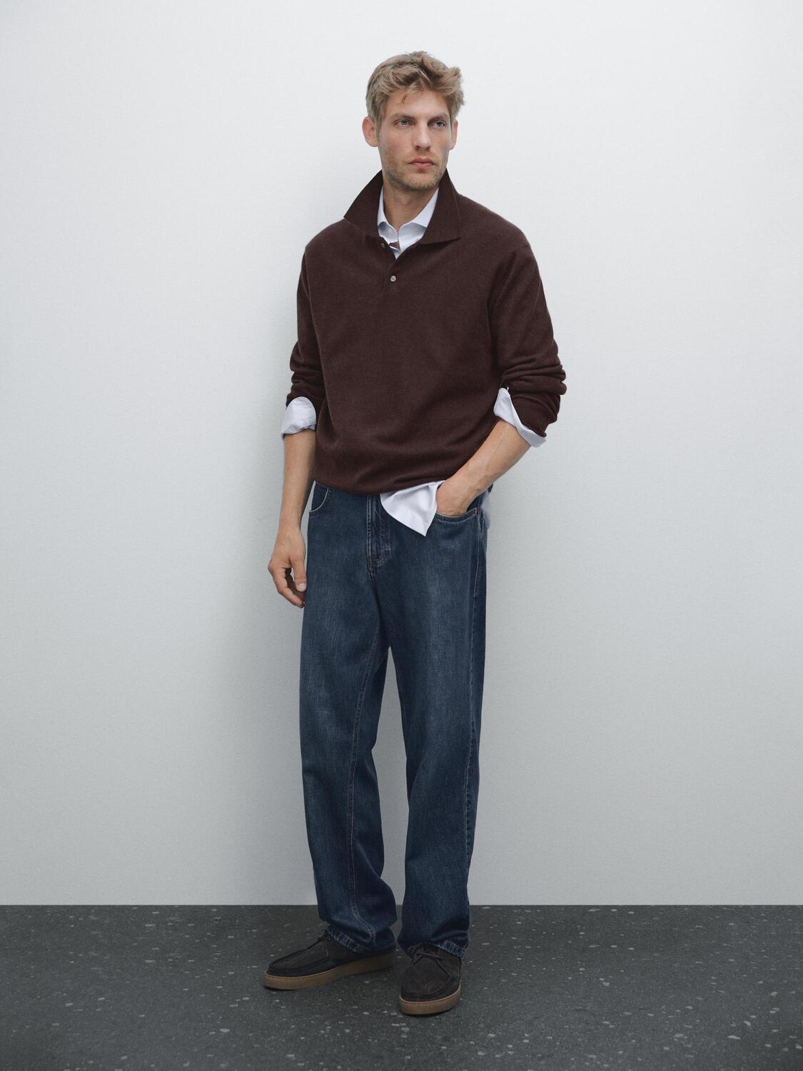 Рубашка-Поло из 100% кашемира в рубчик Massimo Dutti, бордовый
Рубашка-Поло из 100% кашемира в рубчик Massimo Dutti, бордовый