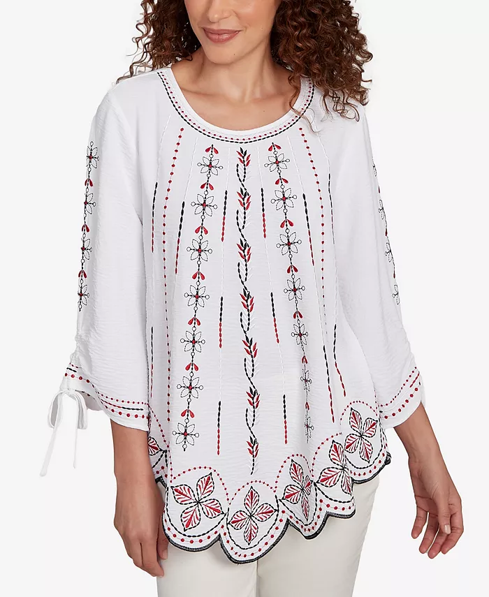 Миниатюрный вышитый топ с завязками на рукавах в стиле бали Ruby Rd., мультиколор
Миниатюрный вышитый топ с завязками на рукавах в стиле бали Ruby Rd., мультиколор