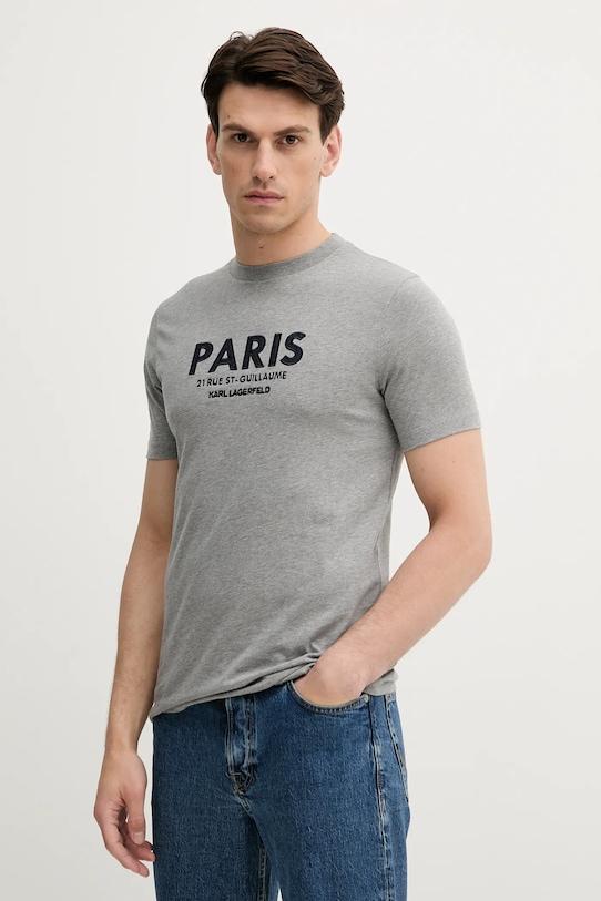 Хлопковая футболка Karl Lagerfeld, серый
Хлопковая футболка Karl Lagerfeld, серый