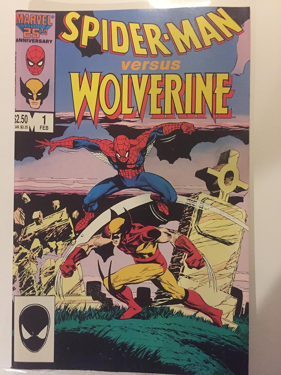 Spider-Man Versus Wolverine #1 (Vol. 1, No. 1, February 1987) (Marvel Comics)
Spider-Man Versus Wolverine #1 (Vol. 1, No. 1, February 1987) (Marvel Comics)