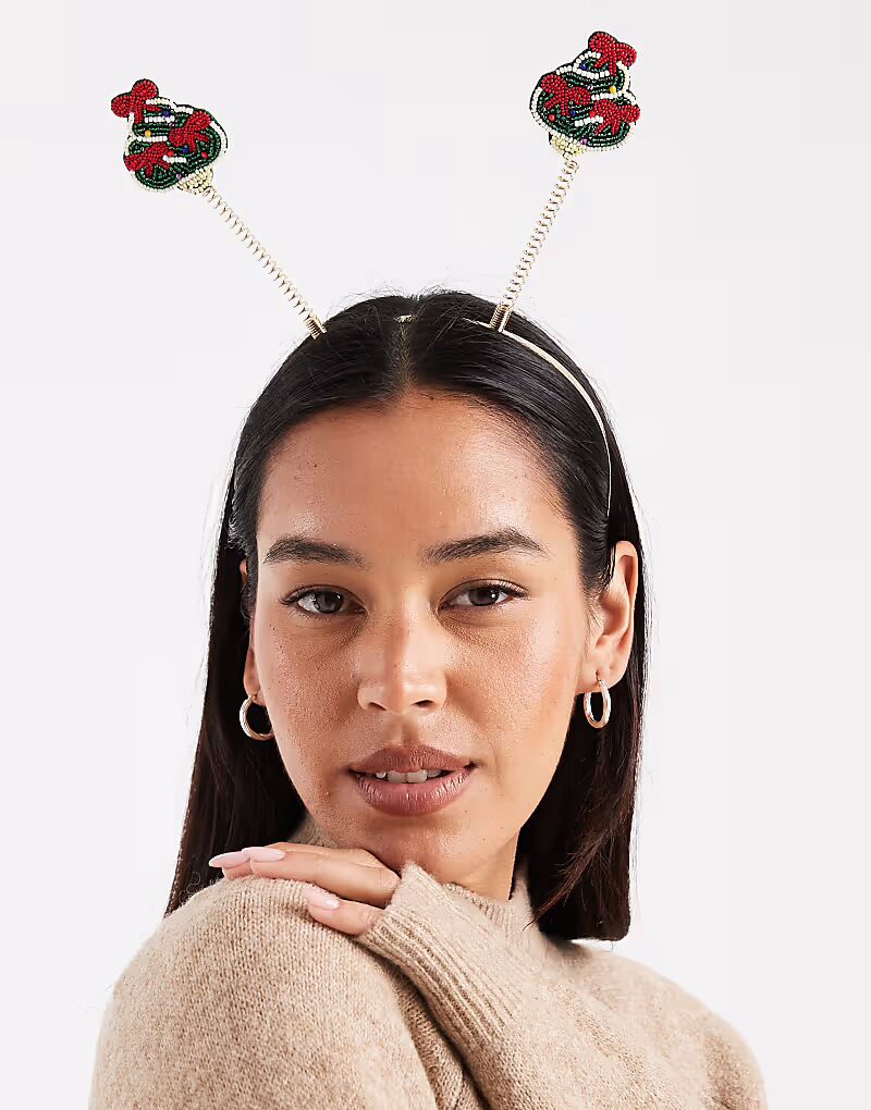 Ободок для головы с бусинами в виде рождественской елки в нескольких цветах Accessorize
Ободок для головы с бусинами в виде рождественской елки в нескольких цветах Accessorize