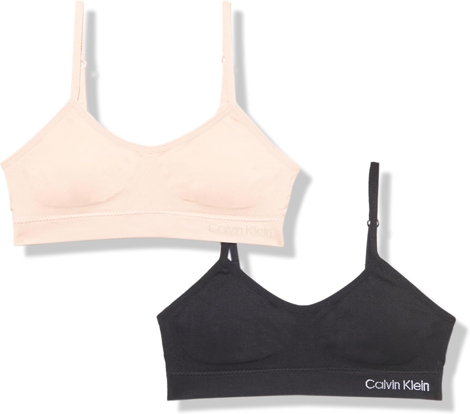 Набор из 2 бесшовных бюстгальтеров для девочек Calvin Klein с присборенными краями, Black/Buff Beige
Набор из 2 бесшовных бюстгальтеров для девочек Calvin Klein с присборенными краями, Black/Buff Beige