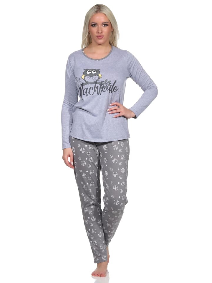 Пижама NORMANN Lange Rundhals und Eulen, серый
Пижама NORMANN Lange Rundhals und Eulen, серый