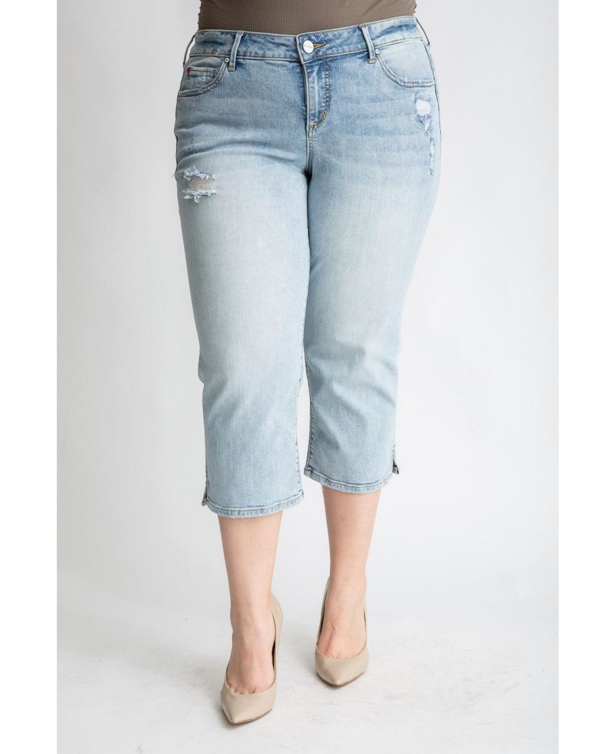 Джинсы больших размеров, средней посадки, прямые, укороченные, с разрезом, длина внутреннего шва 22,5 дюйма - Луиза SLINK Jeans, No Color
Джинсы больших размеров, средней посадки, прямые, укороченные, с разрезом, длина внутреннего шва 22,5 дюйма - Луиза SLINK Jeans, No Color