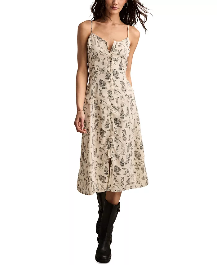 Женское миди-платье Simone на подкладке с принтом Lucky Brand, мультиколор
Женское миди-платье Simone на подкладке с принтом Lucky Brand, мультиколор