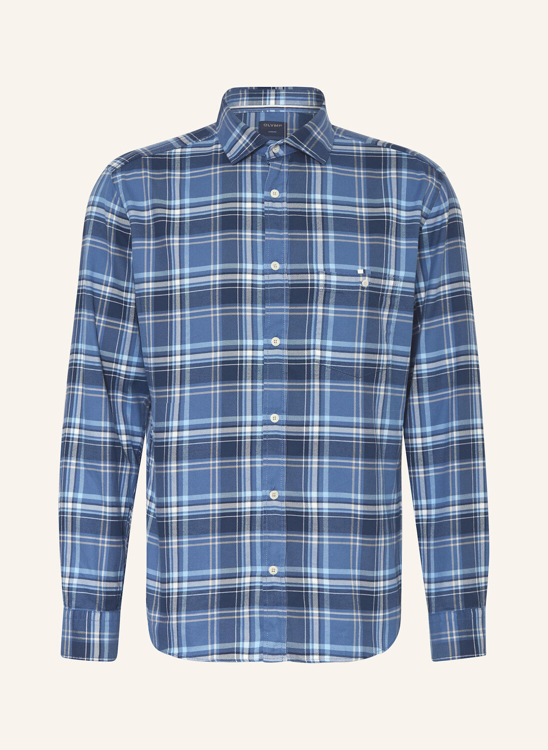 Рубашка повседневного повседневного кроя Olymp, синий 
Рубашка повседневного повседневного кроя Olymp, синий