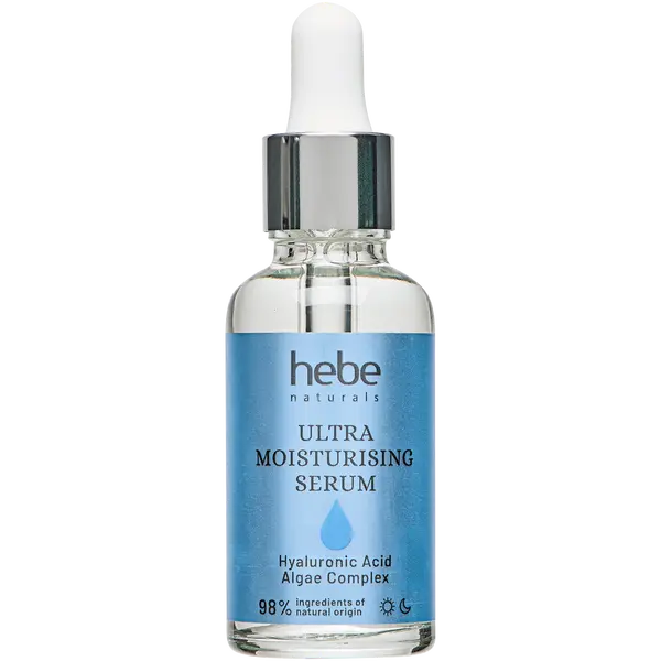 Ультраувлажняющая сыворотка для лица с гиалуроновой кислотой, 30 мл Hebe Naturals Ultra moisturising serum
Ультраувлажняющая сыворотка для лица с гиалуроновой кислотой, 30 мл Hebe Naturals Ultra moisturising serum