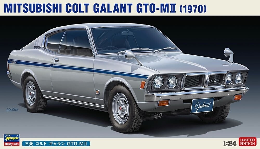 Hasegawa 20512 Mitsubishi Colt Galant GTO-MII (1970) 1/24
Hasegawa 20512 Mitsubishi Colt Galant GTO-MII (1970) 1/24