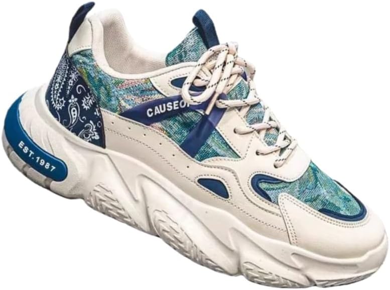 Мужские дышащие и удобные повседневные спортивные кроссовки - с толстой подошвой, противоскользящие и износоустойчивые, подходят для бега, занятий в спортзале, активного отдыха на улице и повседневной носки Fmshi, синий
Мужские дышащие и удобные повседневные спортивные кроссовки - с толстой подошвой, противоскользящие и износоустойчивые, подходят для бега, занятий в спортзале, активного отдыха на улице и повседневной носки Fmshi, синий