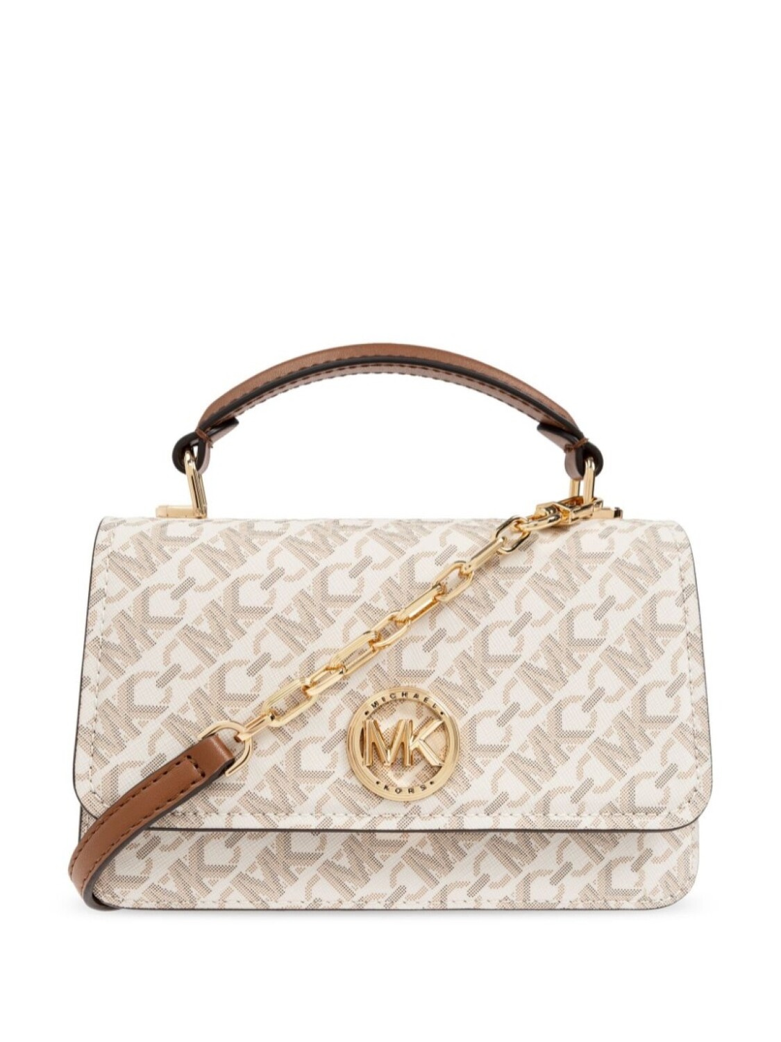 Michael Michael Kors сумка-тоут с монограммой и логотипом, нейтральный цвет 
Michael Michael Kors сумка-тоут с монограммой и логотипом, нейтральный цвет