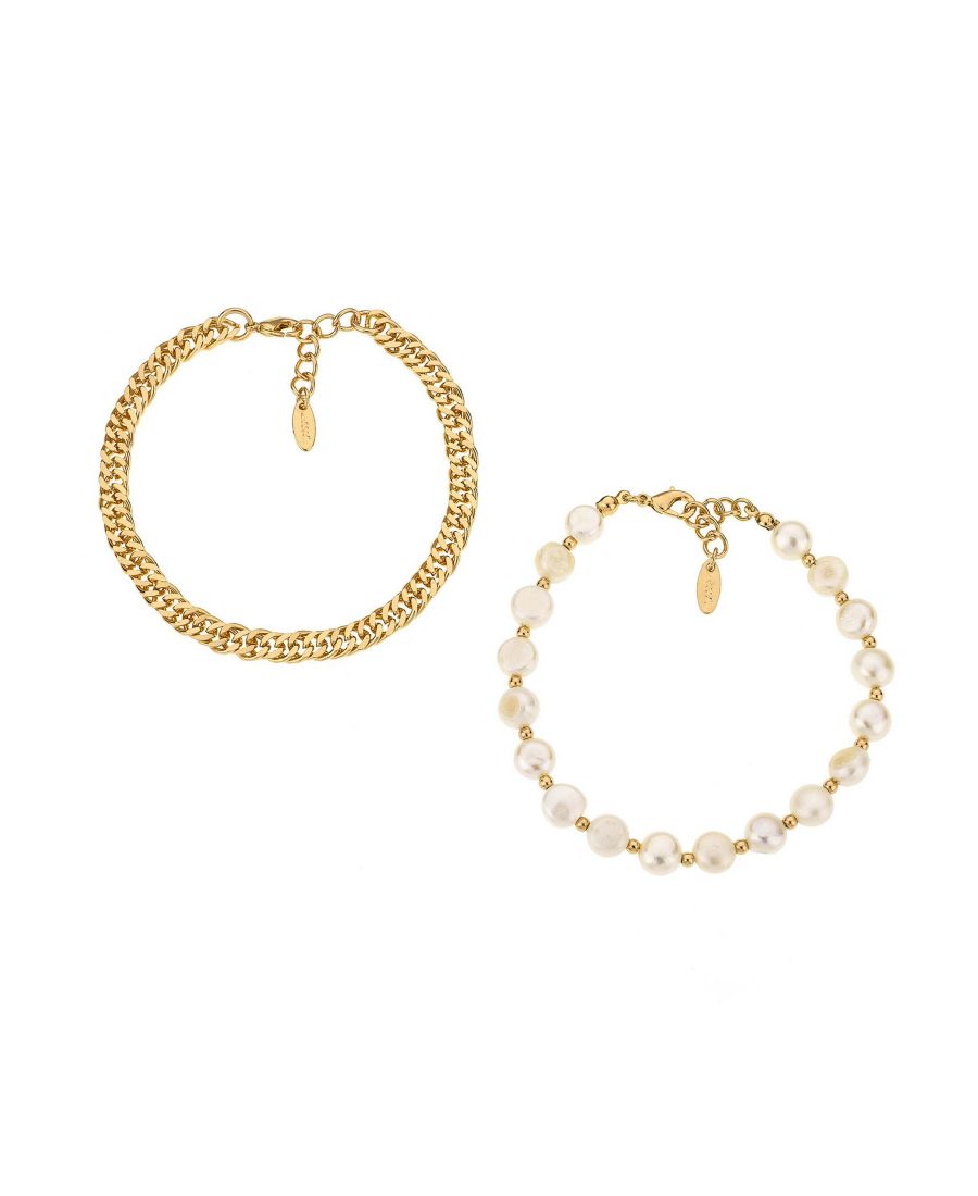 Браслет из культивированного пресноводного жемчуга и цепочки с покрытием из 18-каратного золота ETTIKA, Gold-Tone
Браслет из культивированного пресноводного жемчуга и цепочки с покрытием из 18-каратного золота ETTIKA, Gold-Tone