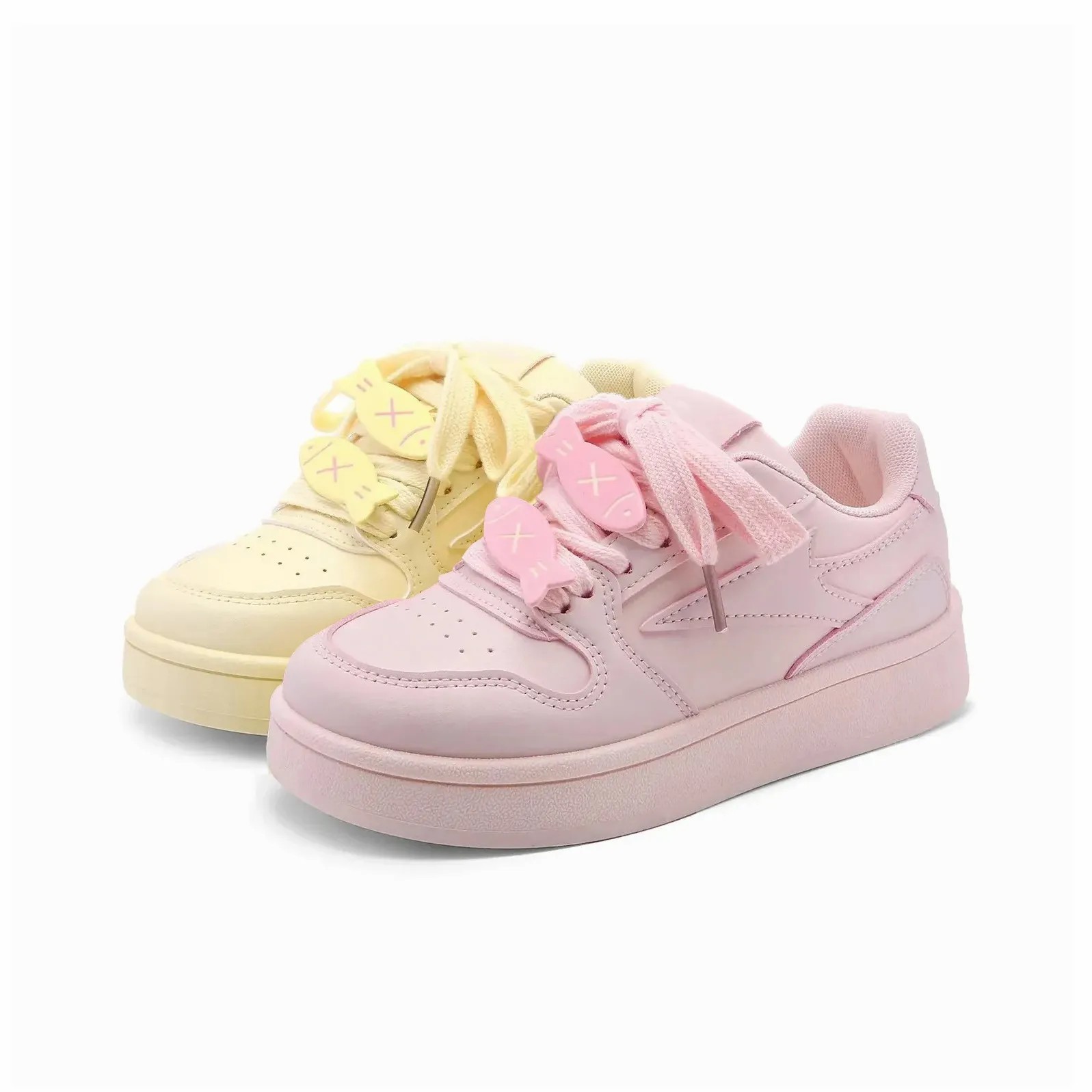 7 SEVFUN Износостойкие и легкие низкие скейтерские кроссовки унисекс - желто-розовые непарные (рыбные аксессуары), цвет Yellow Pink Mismatched (Fish Accessories) 
7 SEVFUN Износостойкие и легкие низкие скейтерские кроссовки унисекс - желто-розовые непарные (рыбные аксессуары), цвет Yellow Pink Mismatched (Fish Accessories)