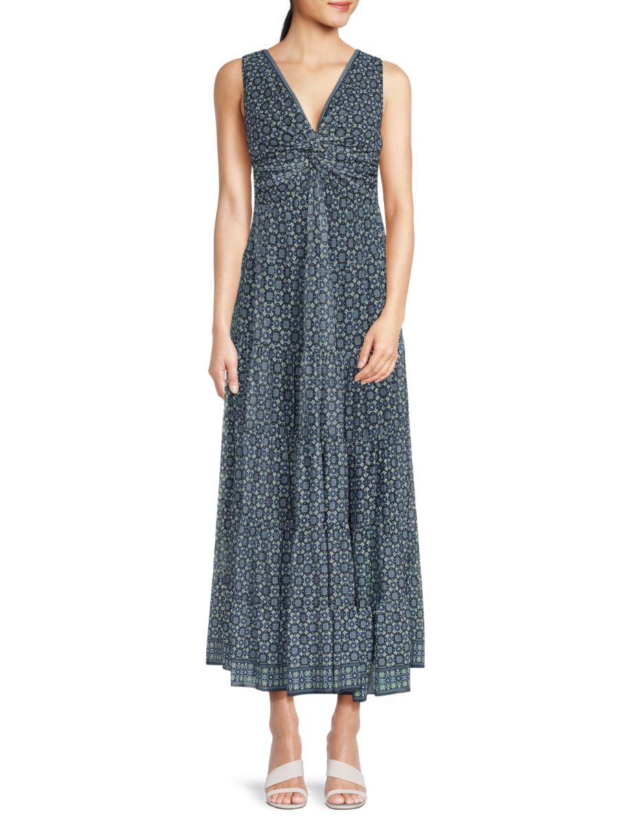 Платье макси из сетки с перекрученным спереди без рукавов Max Studio, синий мульти
Платье макси из сетки с перекрученным спереди без рукавов Max Studio, синий мульти