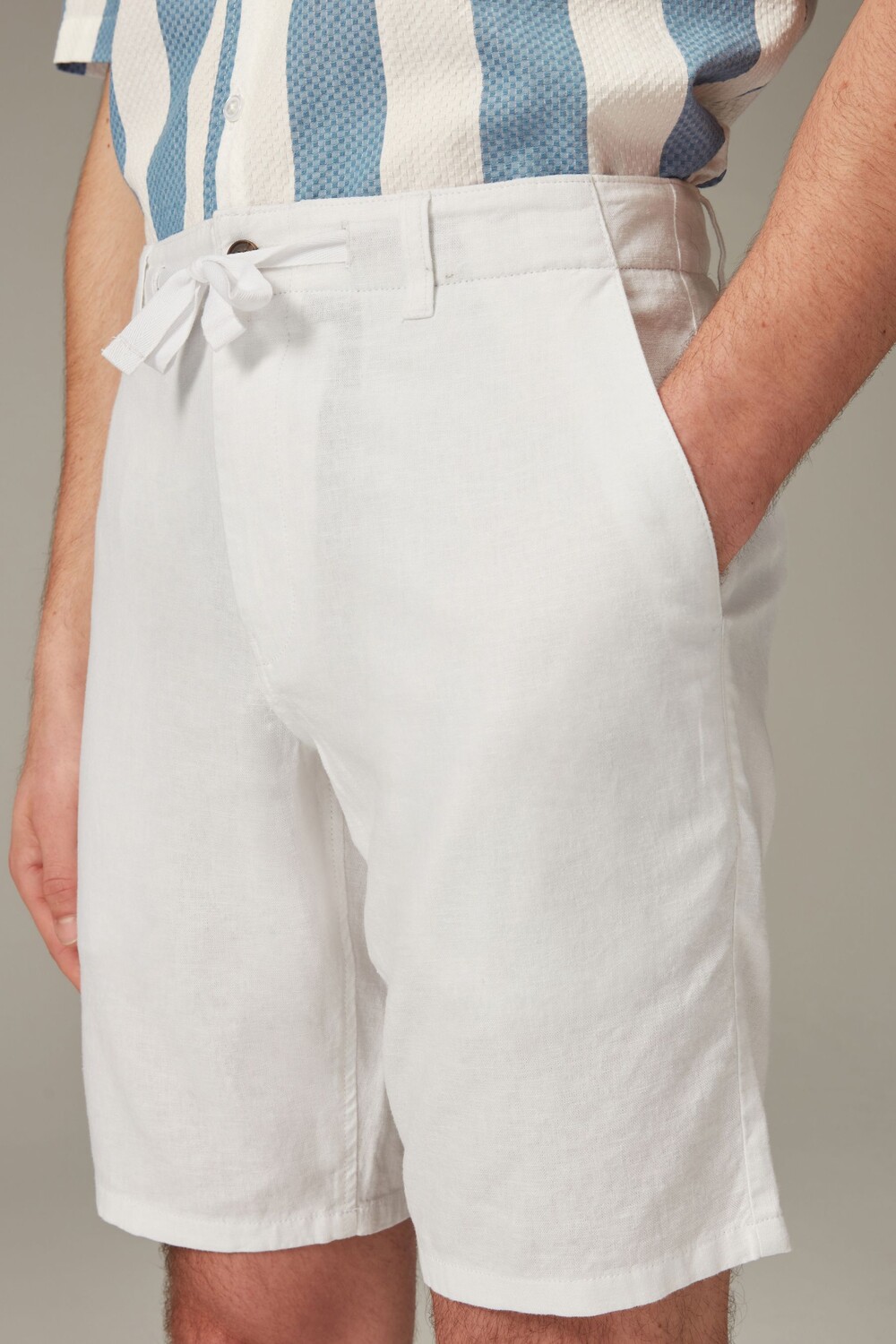 Льняные шорты из вискозы Next, белый
Льняные шорты из вискозы Next, белый