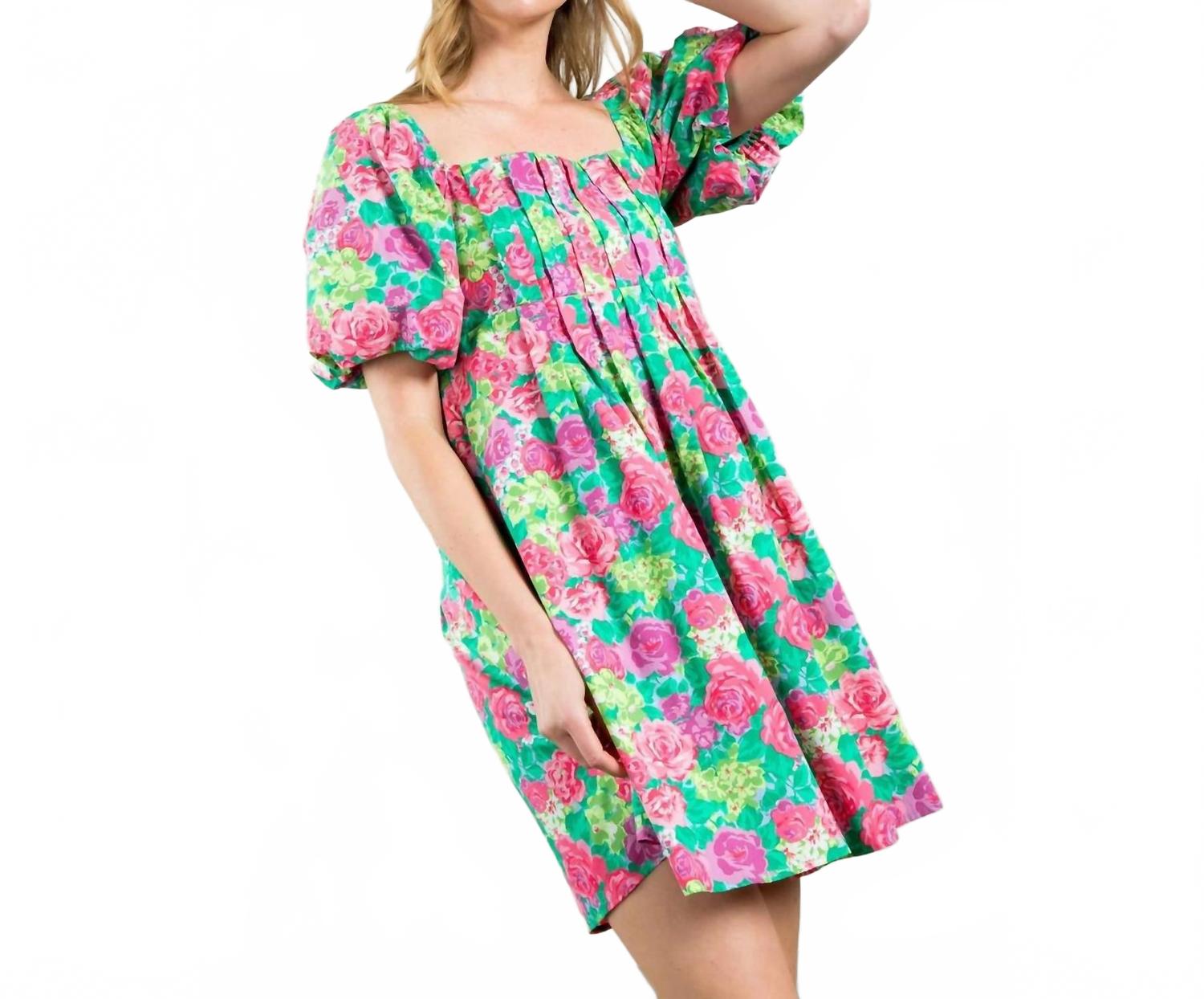 Розовое, зеленое, фиолетовое мини-платье Рози THML
Розовое, зеленое, фиолетовое мини-платье Рози THML