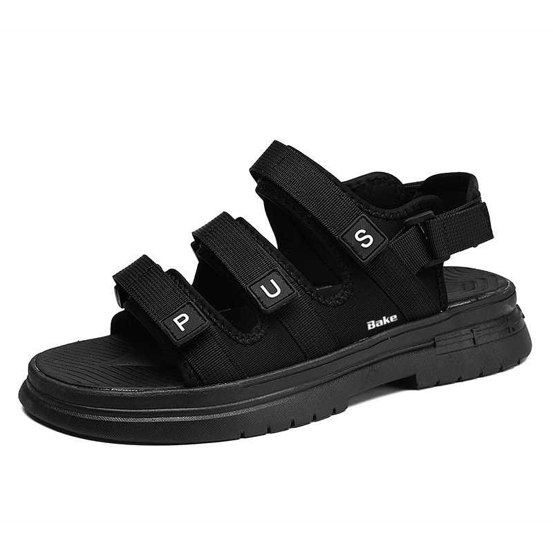 BAKE Пляжные сандалии мужские черно-бело-бежевые, цвет Black 
BAKE Пляжные сандалии мужские черно-бело-бежевые, цвет Black