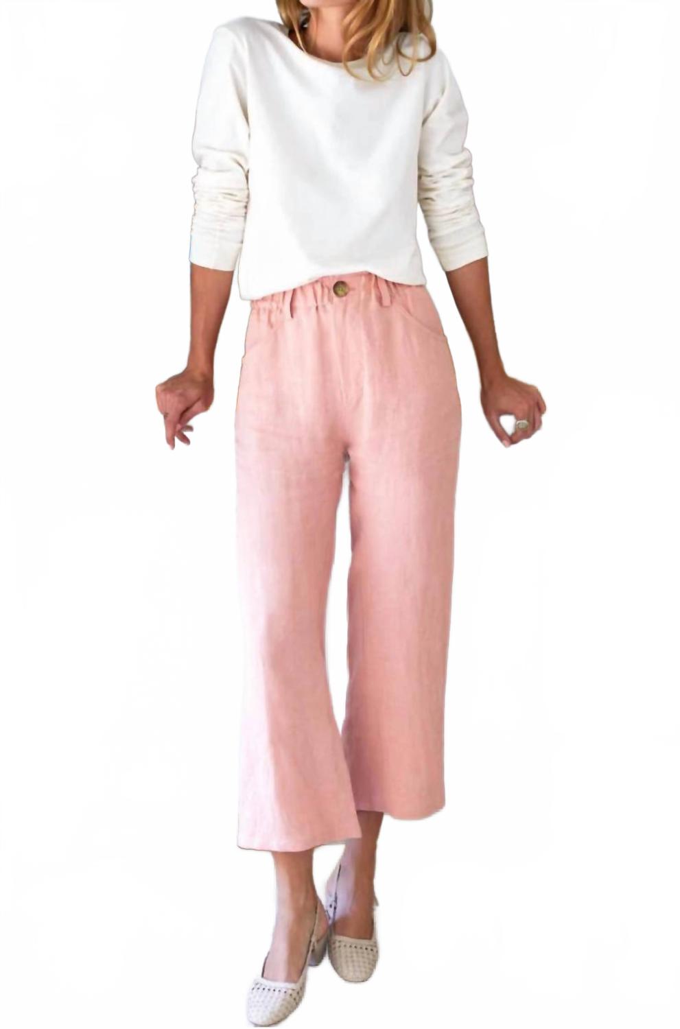 Джонни Сейлор брюки в венецианском розовом льне EMERSON FRY
Джонни Сейлор брюки в венецианском розовом льне EMERSON FRY