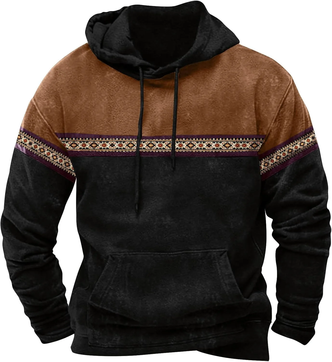 Мужской вестерн-ковбойский свитшот с длинным рукавом, винтажный пуловер с контрастным капюшоном и карманом
Мужской вестерн-ковбойский свитшот с длинным рукавом, винтажный пуловер с контрастным капюшоном и карманом