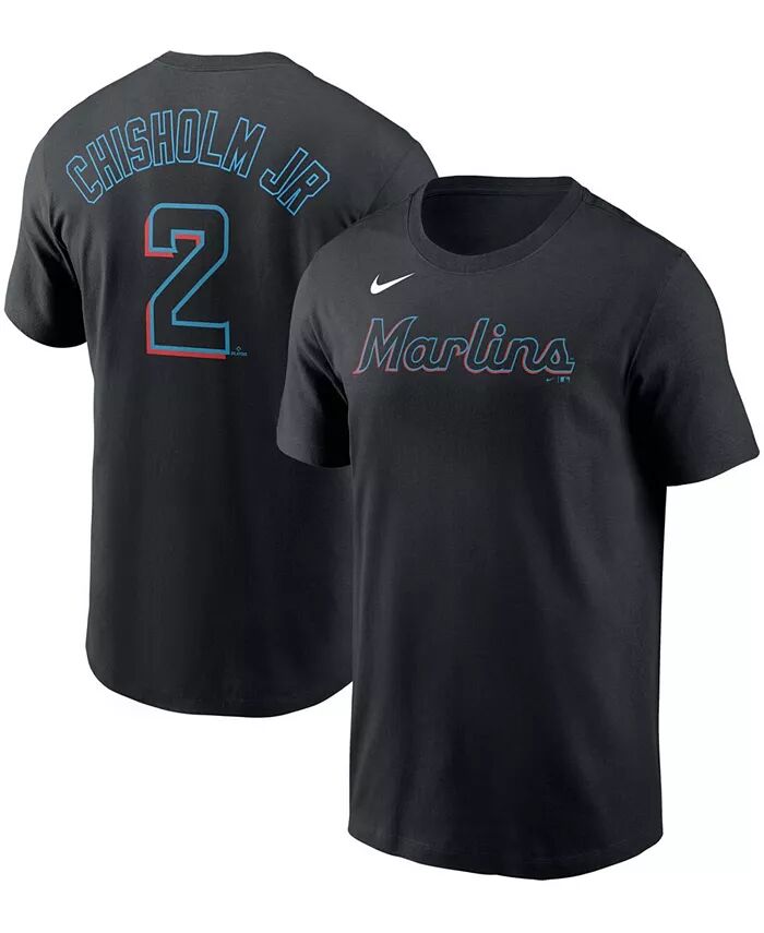 Мужская футболка Jazz Chisholm Jr Black Miami Marlins с именем игрока и номером Nike
Мужская футболка Jazz Chisholm Jr Black Miami Marlins с именем игрока и номером Nike