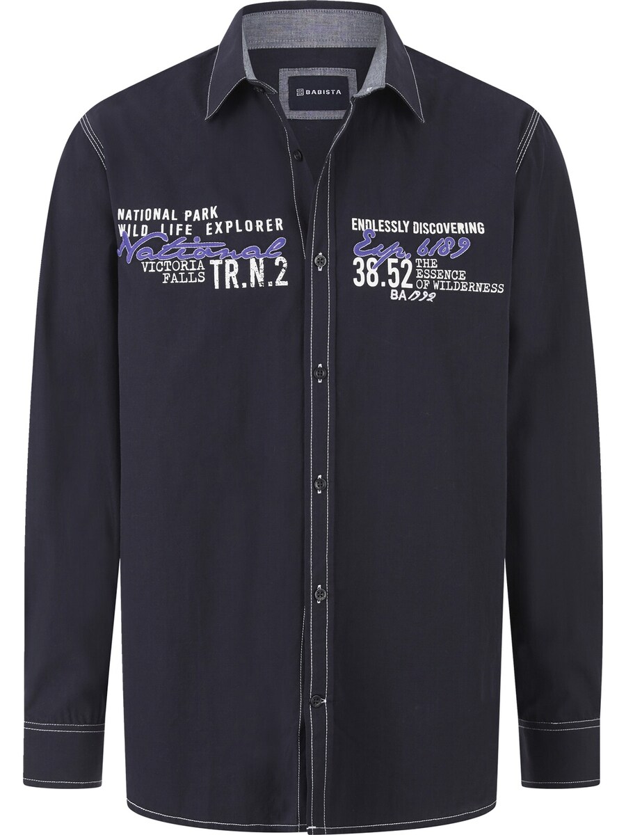 Повседневная рубашка BABISTA Regular fit Button Up Shirt Rinadoro, синий/темно-синий
Повседневная рубашка BABISTA Regular fit Button Up Shirt Rinadoro, синий/темно-синий