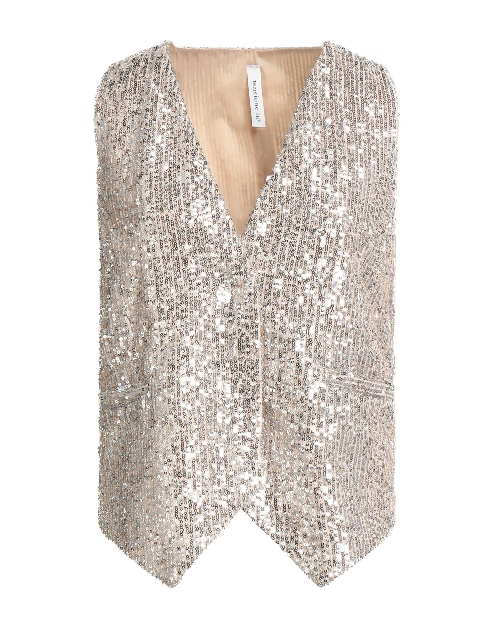 Жилет, сшитый на заказ Tensione In, платиновый
Жилет, сшитый на заказ Tensione In, платиновый