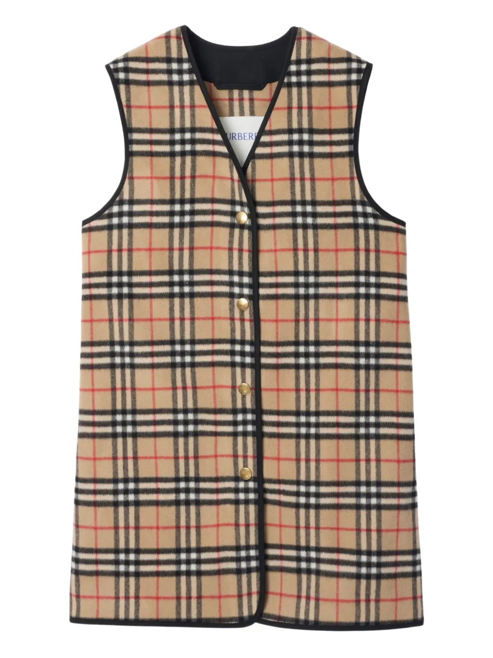 Жилет из шерстяной смеси в клетку BURBERRY, нейтральный
Жилет из шерстяной смеси в клетку BURBERRY, нейтральный