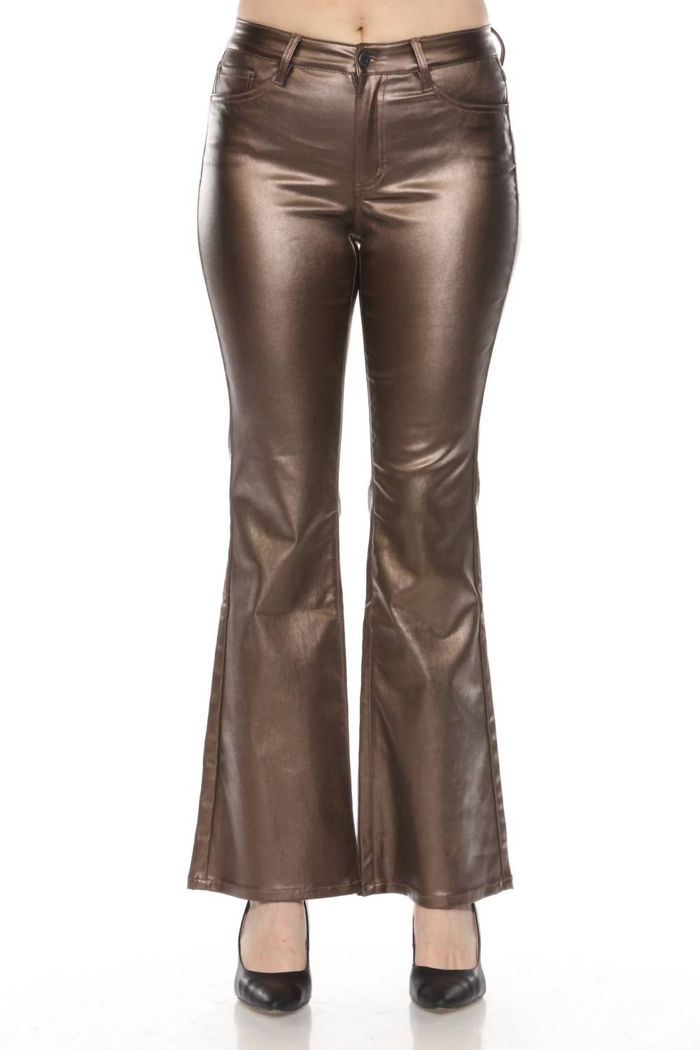 Бронзовые расклешенные джинсы с металлическим отливом Joseph Ribkoff, бронзовый
Бронзовые расклешенные джинсы с металлическим отливом Joseph Ribkoff, бронзовый