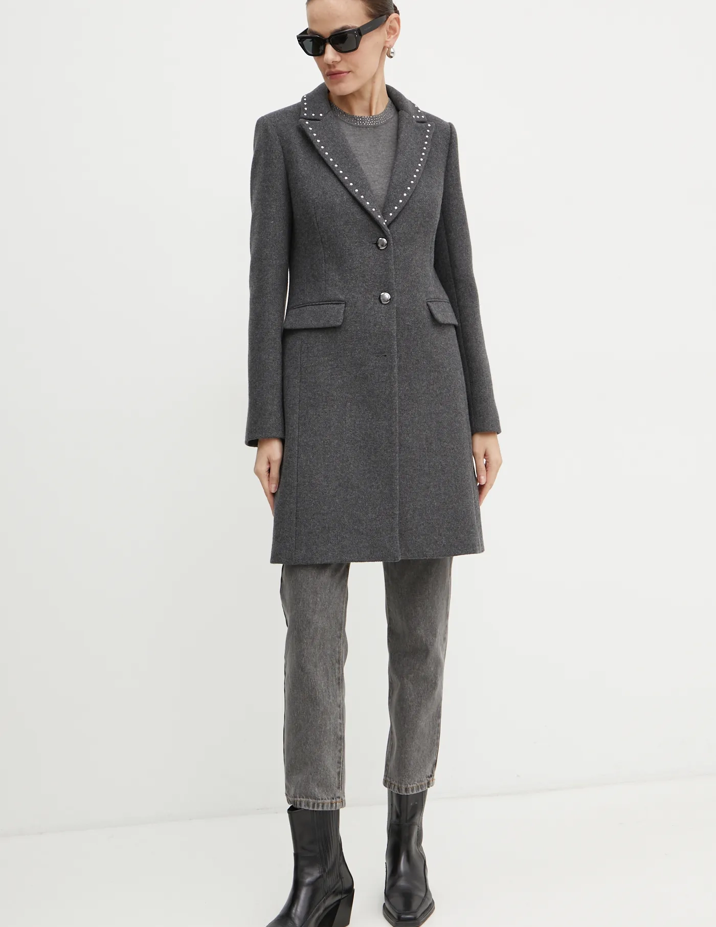 ГЛАМ шерстяное плащ Morgan, серый
ГЛАМ шерстяное плащ Morgan, серый