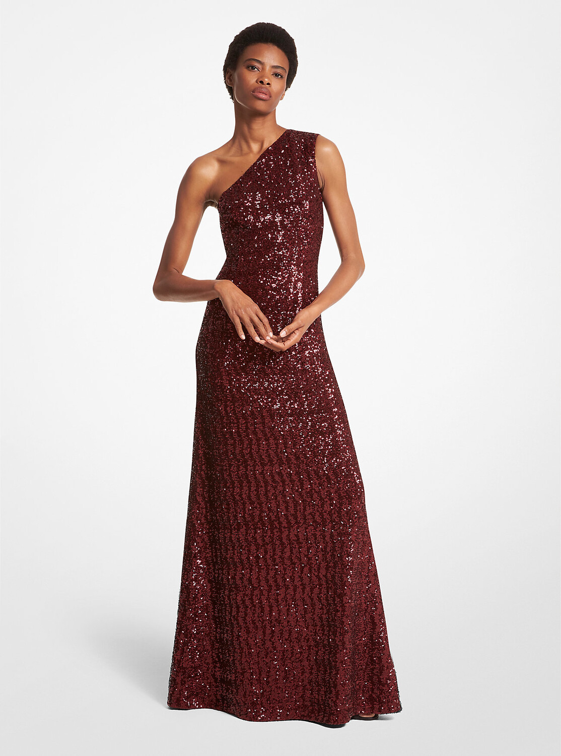 Платье на одно плечо из эластичного тюля с блестками Michael Kors
Платье на одно плечо из эластичного тюля с блестками Michael Kors