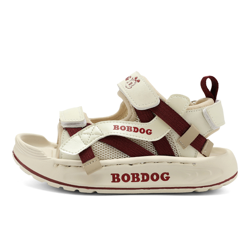 Детские сандалии с противоскользящей подошвой, амортизирующей, устойчивой к истиранию и отскоку, дышащей подошвой BOBDOG, бежевый/красный 
Детские сандалии с противоскользящей подошвой, амортизирующей, устойчивой к истиранию и отскоку, дышащей подошвой BOBDOG, бежевый/красный