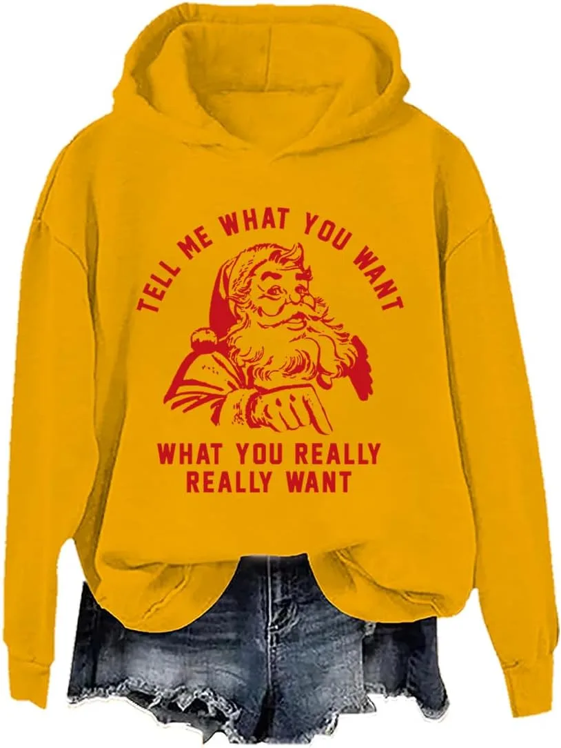 Толстовка с капюшоном Tell Me What You Really Want Santa
Толстовка с капюшоном Tell Me What You Really Want Santa