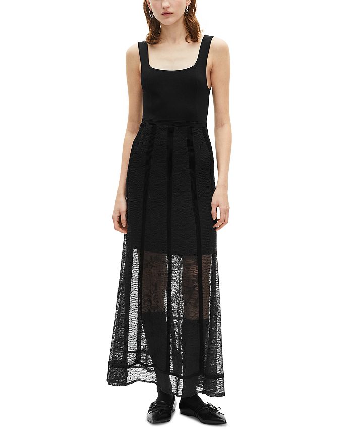 Платье с квадратным вырезом The Kooples, черный
Платье с квадратным вырезом The Kooples, черный