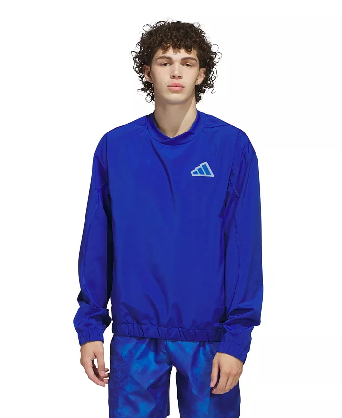 Мужская тканая толстовка с круглым вырезом adidas, синий
Мужская тканая толстовка с круглым вырезом adidas, синий