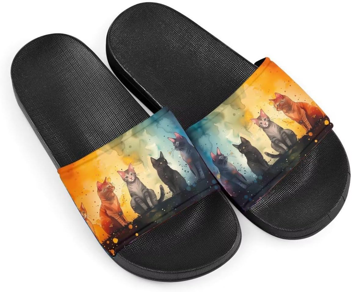 Женские сандалии Комфортные Легкие Летние Сандалии Нескользящие Шлепанцы с Акварельным Рисунком Кошки Для Пляжа, Отеля, Для Дома и На Улице Getelinseng, Four Ink Cats
Женские сандалии Комфортные Легкие Летние Сандалии Нескользящие Шлепанцы с Акварельным Рисунком Кошки Для Пляжа, Отеля, Для Дома и На Улице Getelinseng, Four Ink Cats