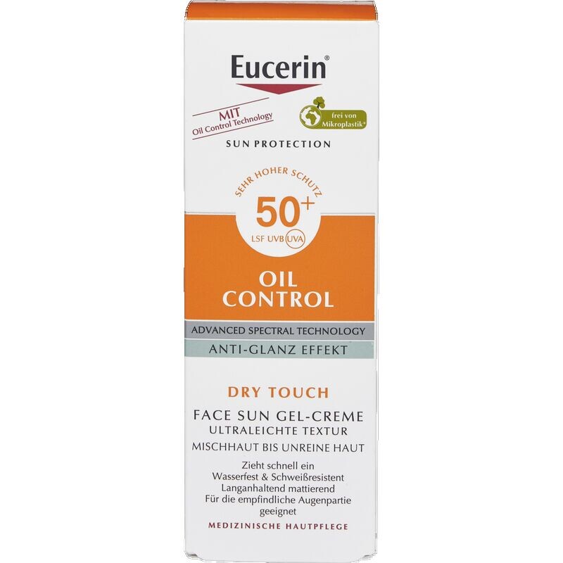 Солнцезащитный гель для лица Dry Touch с контролем жирности SPF 50+ Eucerin, 50 ml
Солнцезащитный гель для лица Dry Touch с контролем жирности SPF 50+ Eucerin, 50 ml
